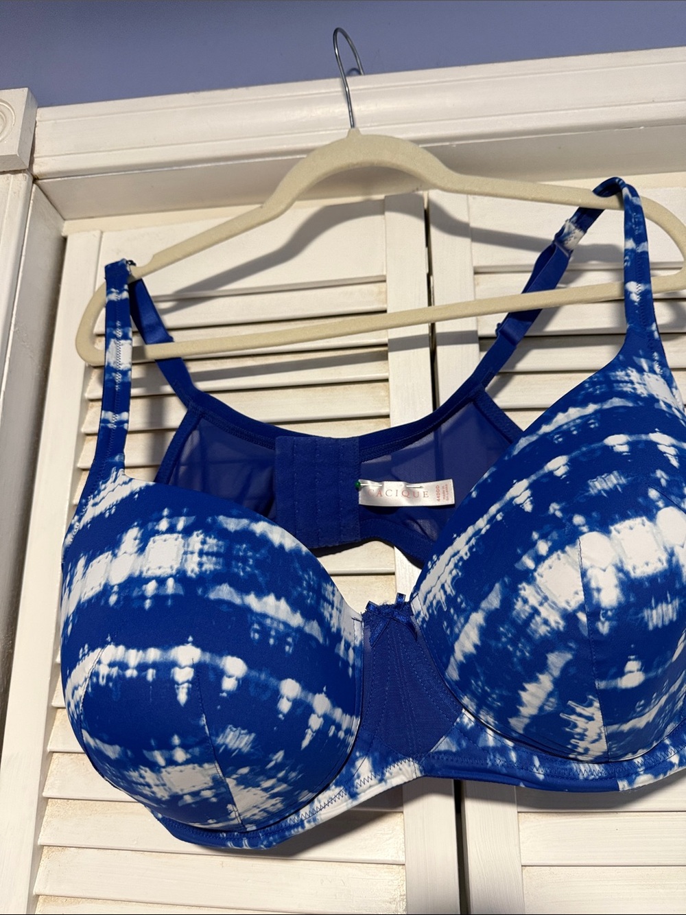 Cacique Tie-Dye Underwire Bra with Back Mesh Panel